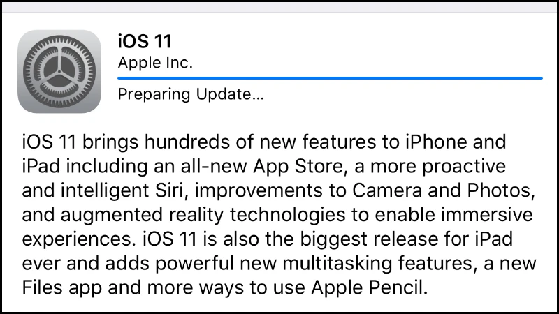 Thao tác cài đặt lại bản cập nhật
