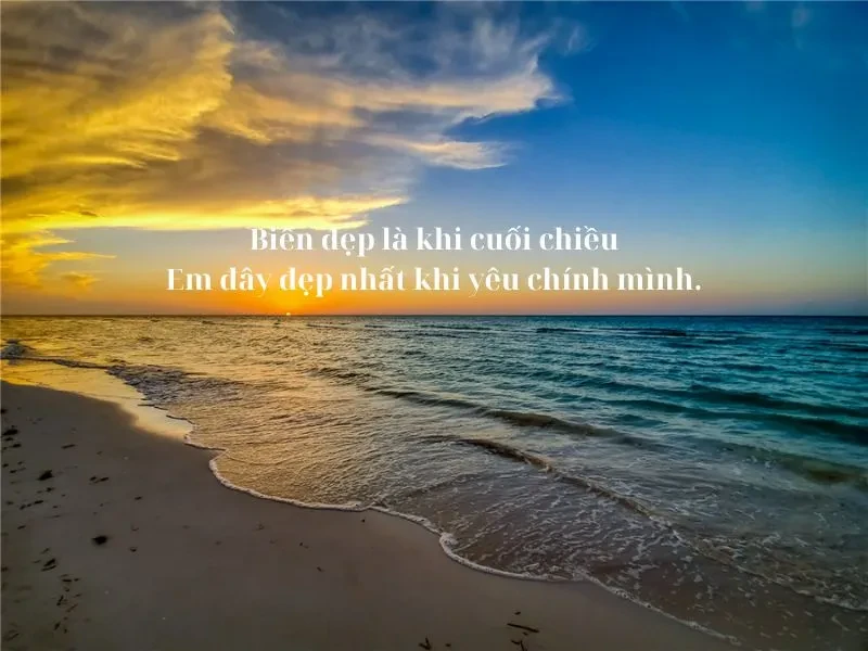 Caption đi biển