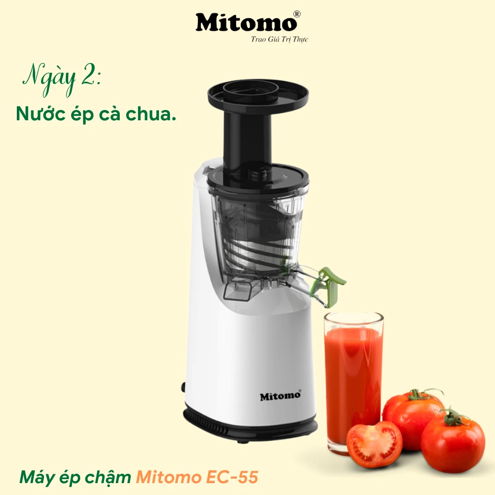 THỬ THÁCH 7 NGÀY ĐỐT MỠ, GIẢM CÂN BẰNG NƯỚC ÉP 100% RAU CỦ Mitomo