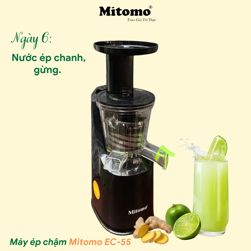 THỬ THÁCH 7 NGÀY ĐỐT MỠ, GIẢM CÂN BẰNG NƯỚC ÉP 100% RAU CỦ Mitomo