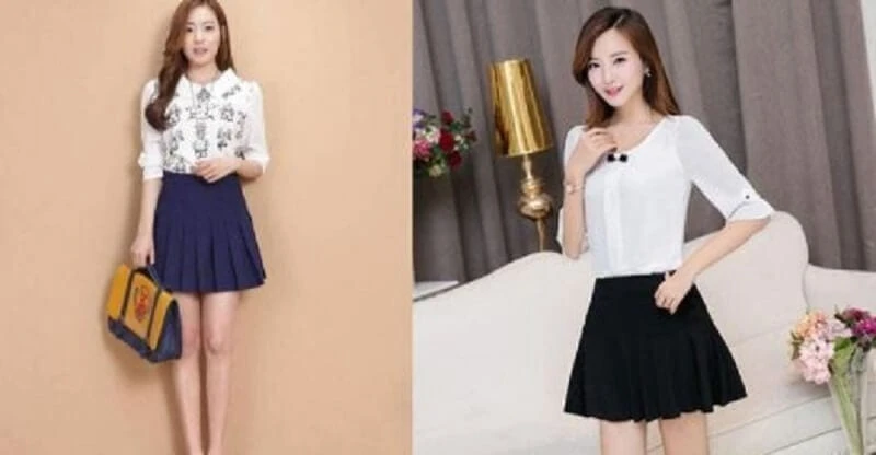 Váy xếp ly ngắn và 6 cách mặc với áo chuẩn fashionista