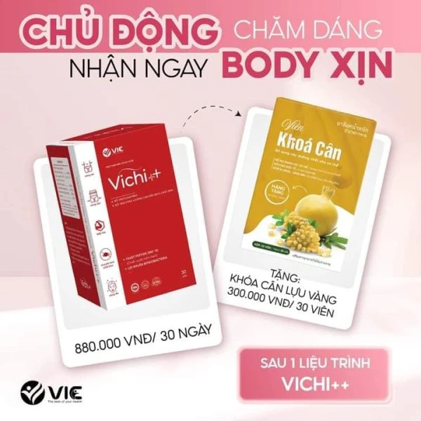 Viên Giảm Cân Vichi++ - Dành Cho Cơ Địa Lì