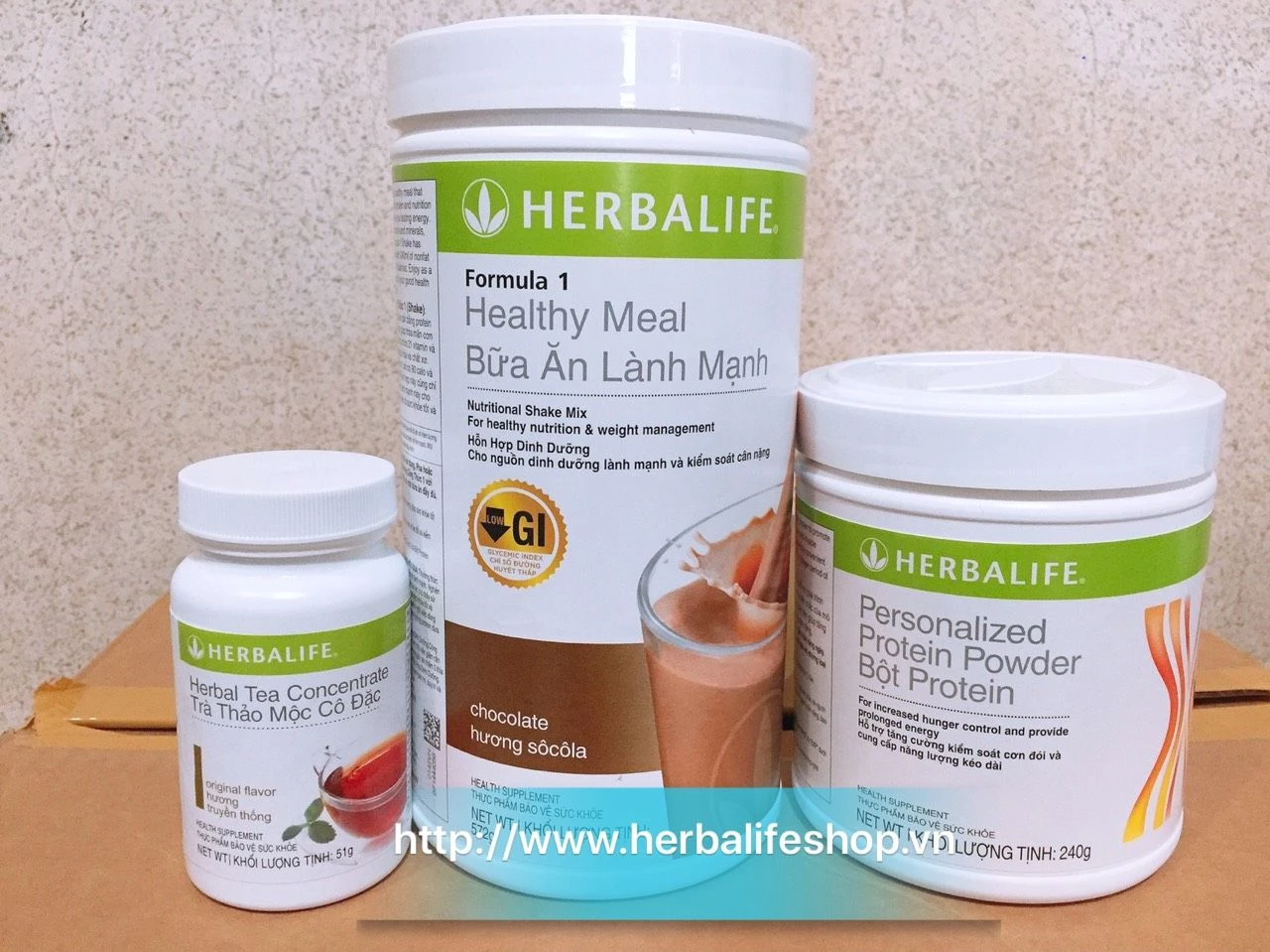 BỘ 3 SẢN PHẨM HERBALIFE GIẢM CÂN : F1,PP VÀ TRÀ THẢO MỘC CÔ ĐẶC