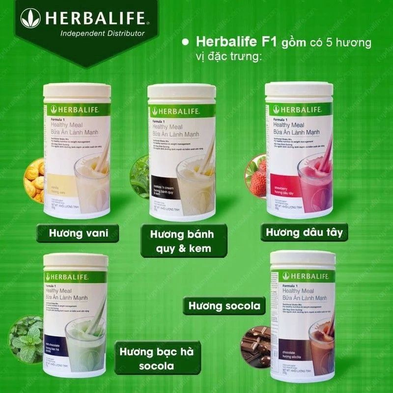 BỘ 3 SẢN PHẨM HERBALIFE GIẢM CÂN : F1,PP VÀ TRÀ THẢO MỘC CÔ ĐẶC