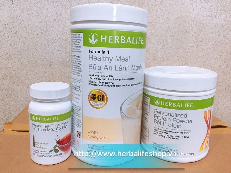 BỘ 3 SẢN PHẨM HERBALIFE GIẢM CÂN : F1,PP VÀ TRÀ THẢO MỘC CÔ ĐẶC