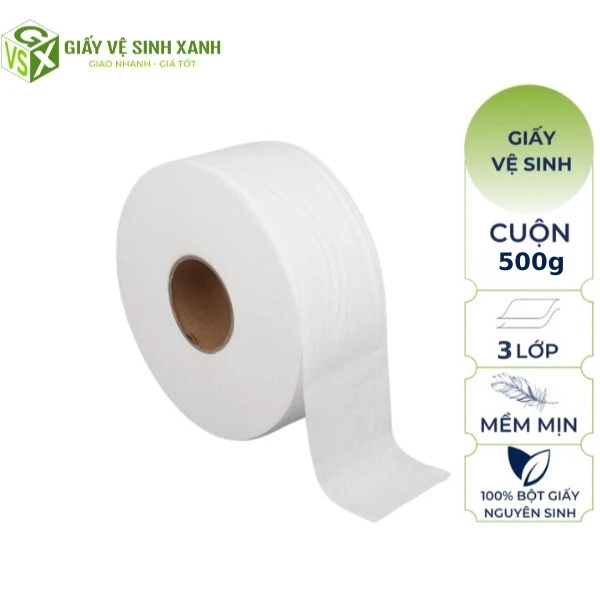 Giấy vệ sinh cuộn lớn 500g